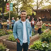 João Santos, filho de paciente, relatando experiência positiva